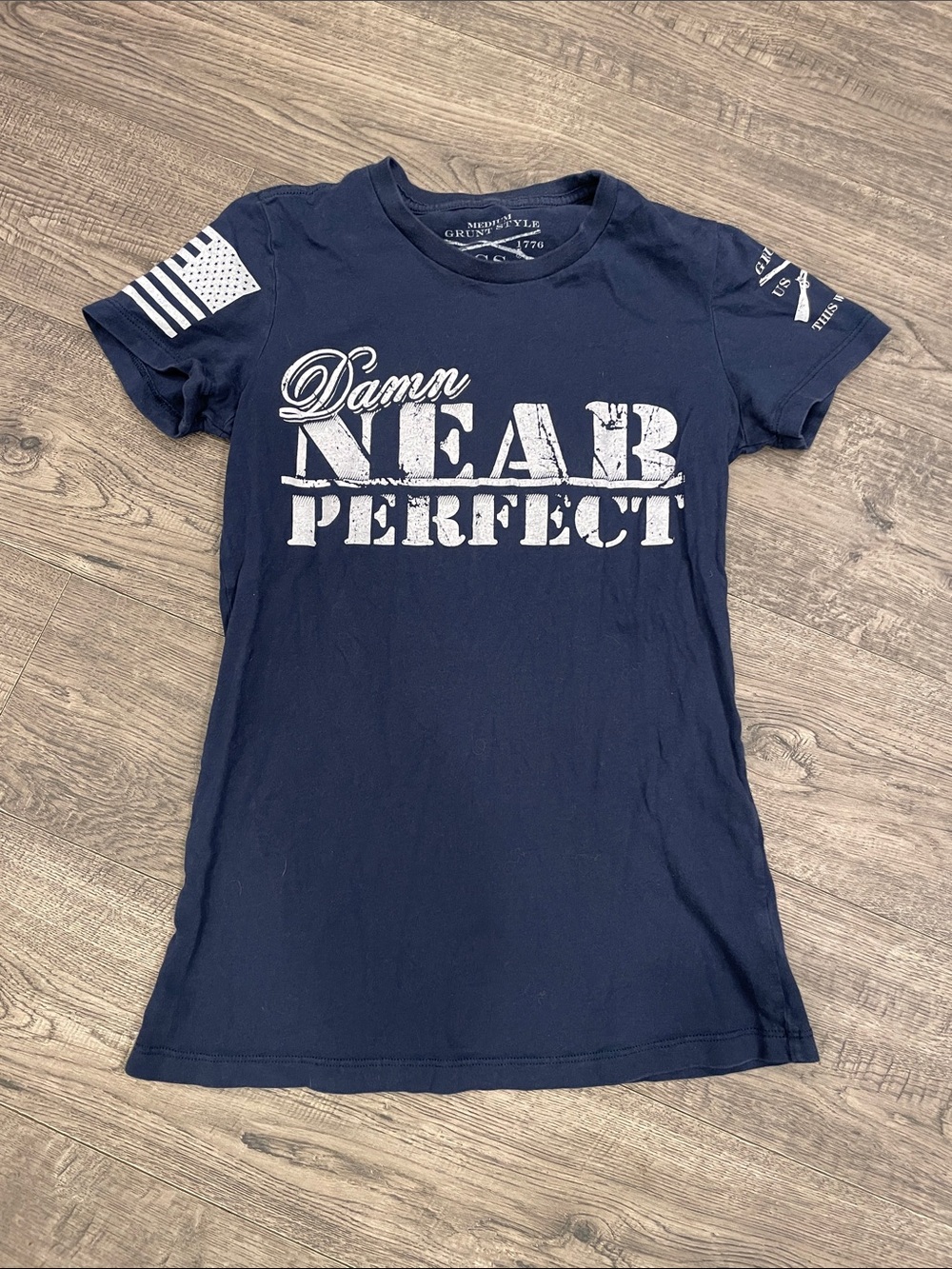 Grunt Style Navy and White Graphic Tee